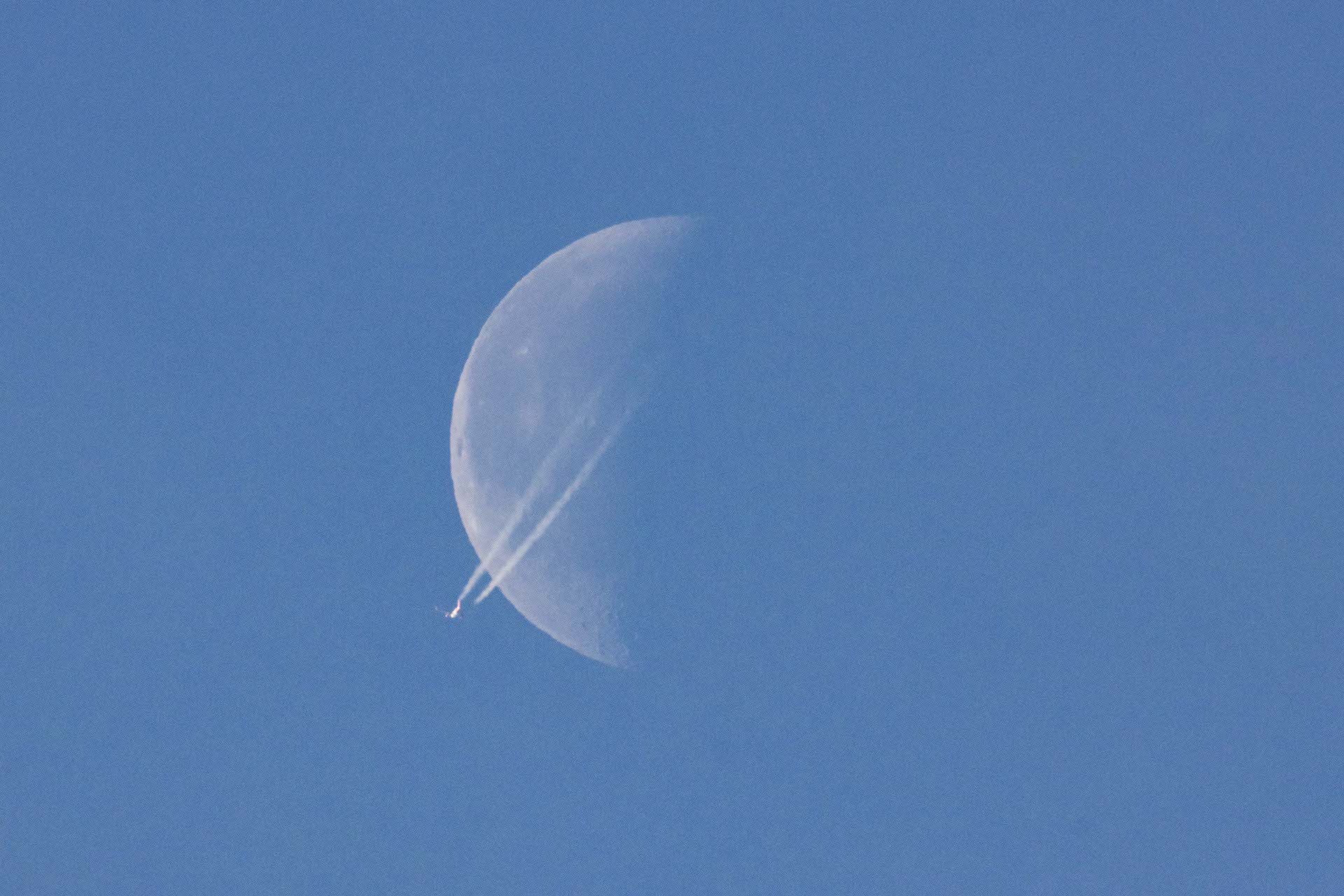 Picture of the Moon during the day.